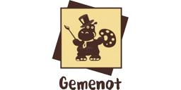 Logotipo de editorial: «Gemenot»