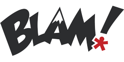 Logotipo de editorial: «BLAM !»