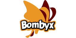 Logotipo de editorial: «Bombyx»