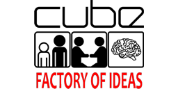 Logotipo de editorial: «Cube Factory of Ideas»