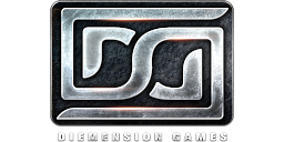 Logotipo de editorial: «Diemension Games»