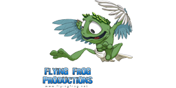 Logotipo de editorial: «Flying Frog Productions»