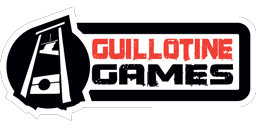 Logotipo de editorial: «Guillotine Games»
