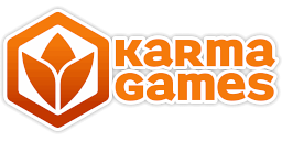 Logotipo de editorial: «Karma Games»