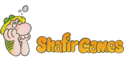 Logotipo de editorial: «Shafir Games (המשחקים של חיים שפיר)»