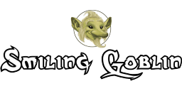 Logotipo de editorial: «Smiling Goblin»