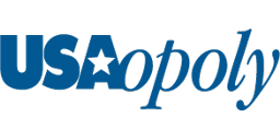 Logotipo de editorial: «USAopoly»