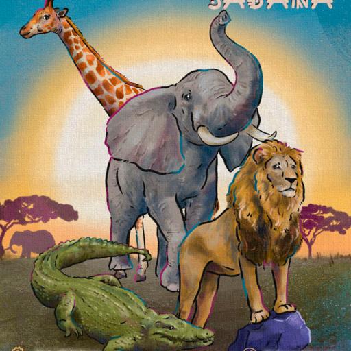 Imagen de juego de mesa: «A·ni·ma·les Sabana»