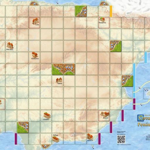 Imagen de juego de mesa: «Carcassonne Maps: Península Ibérica»