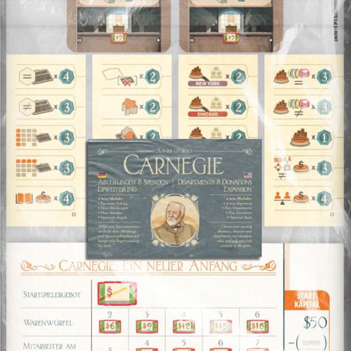Imagen de juego de mesa: «Carnegie: Departments and Donations Expansion»