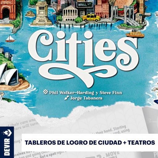 Imagen de juego de mesa: «Cities: Tableros de logro de ciudad + teatros»