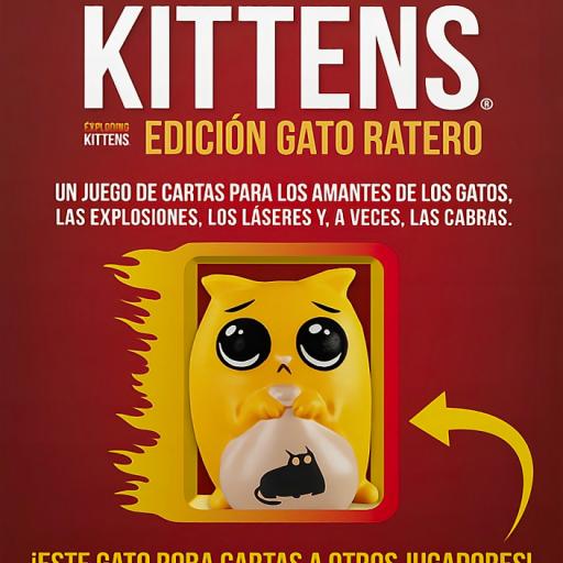 Imagen de juego de mesa: «Exploding Kittens: Edición gato ratero»