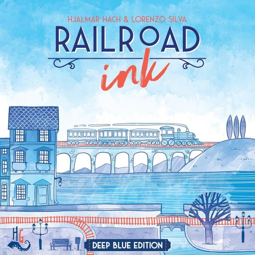 Imagen de juego de mesa: «Railroad Ink: Edición azul profundo»