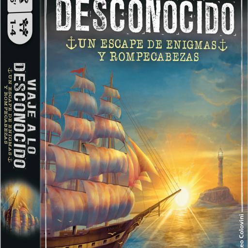 Imagen de juego de mesa: «Viaje a lo Desconocido: Un escape de enigmas y rompecabezas»