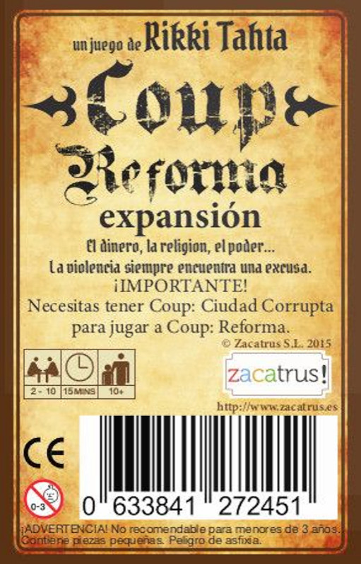 Imagen de juego de mesa: «Coup: Reforma»