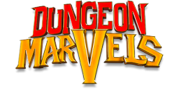 Logotipo de tienda: «Dungeon Marvels»