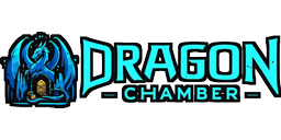 Logotipo de tienda: «The Dragon Chamber Games»