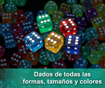 Dados de todas las formas, tamaños y colores